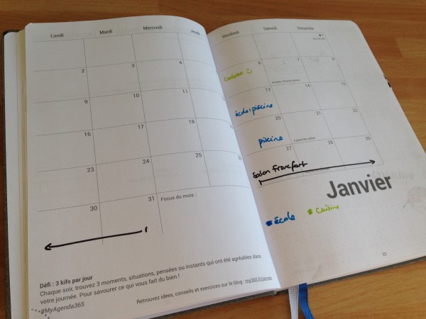 Planner mensuel Agenda personnalisable My365