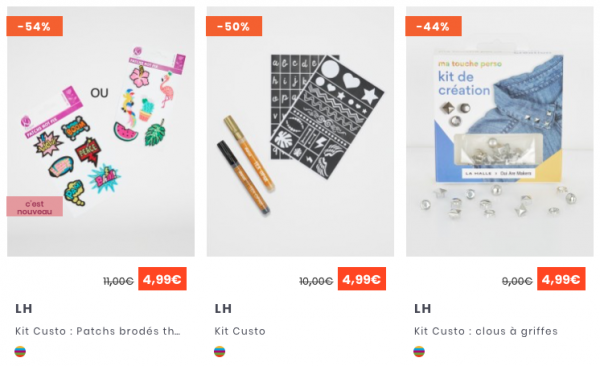 Kits custo titile Ma touche perso La Halle Oui Are Makers